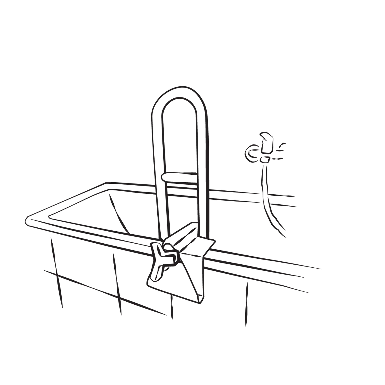 Поручень на борт ванны Dennis 900 Reha Fund